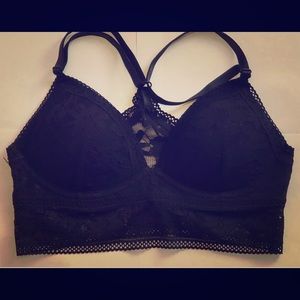 Victoria’s Secret Black Lace Racerback Bralette XS